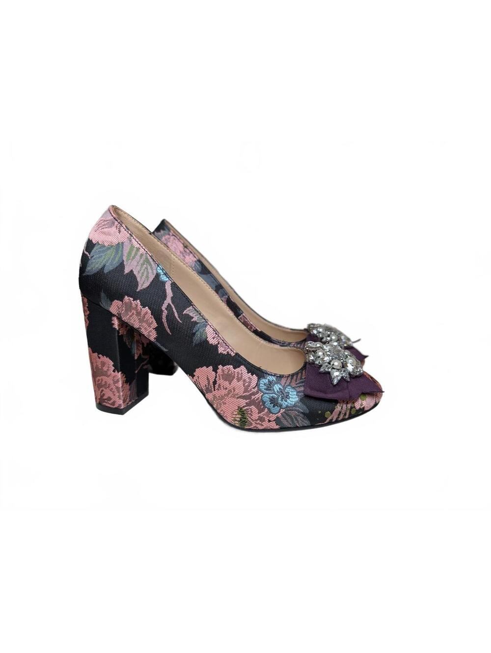 Kelly & Katie‎ Camerlona Floral Jacquard Pumps w/Rhinestones Size 8.5